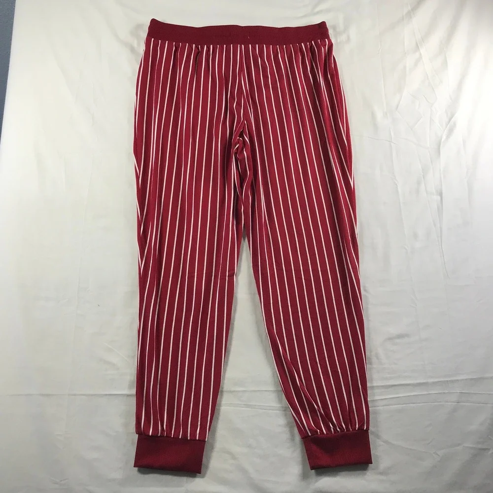 Maurices Sleep Womens Large Red I Am The Gift Pajama Set Striped Jogger 214036Y
